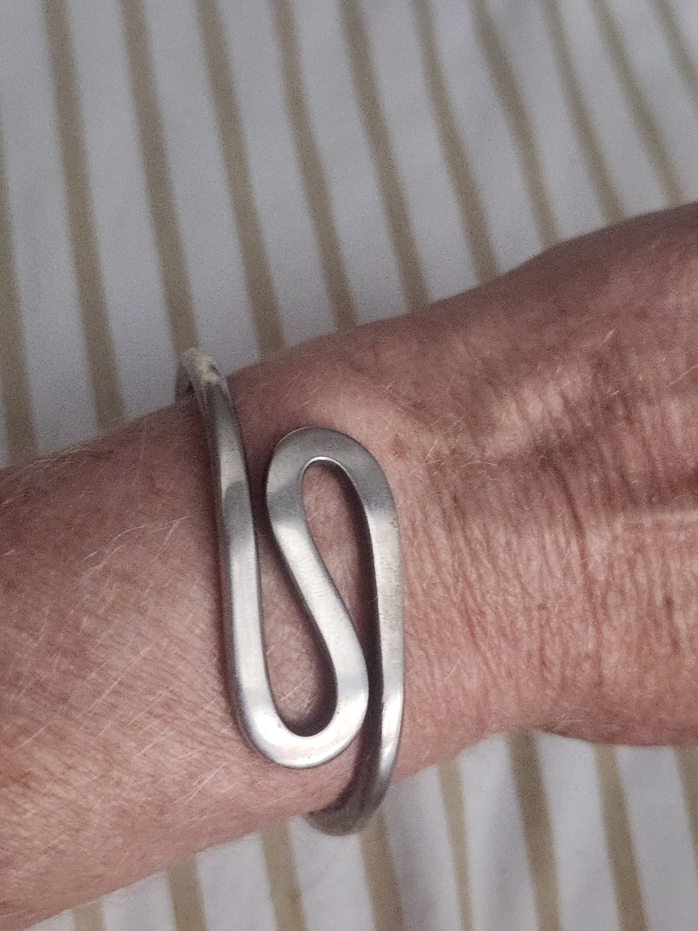 Taxco Sculpted Open Wave Sterling Silver Bracelet - Women's Jewelry